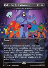 【Foil】(2777)■ボーダーレス■《Rally the Evil Warriors》/《多元宇宙の突破/Breach the Multiverse》[SLD] 黒