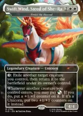 【Foil】(2780)■ボーダーレス■《Swift Wind, Steed of She-Ra》/《祝福されたエミエル/Emiel the Blessed》[SLD] 白