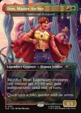 【Foil】(2781)■ボーダーレス■《Bow, Master Archer》/《忠実な護衛、ハジャール/Hajar, Loyal Bodyguard》[SLD] 金