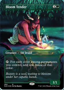Foil】(284)□ボーダーレス□《花を手入れする者/Bloom Tender》[SLD 