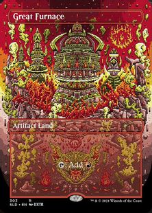 Foil】(303)□ボーダーレス□《大焼炉/Great Furnace》[SLD] 土地R 