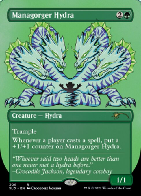(306)■ボーダーレス■《マナ喰らいのハイドラ/Managorger Hydra》[SLD] 緑R