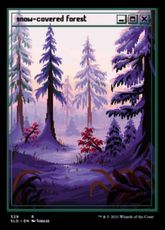 【エッチング・Foil】(329)■フルアート■《冠雪の森/Snow-Covered Forest》[SLD] 土地L