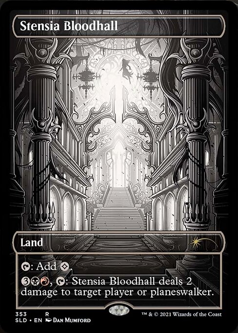 【Foil】(353)■フルアート■《ステンシアの血の間/Stensia Bloodhall》[SLD] 土地R