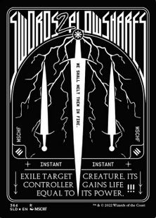 Foil】(364)□ボーダーレス□《剣を鍬に/Swords to Plowshares》[SLD 