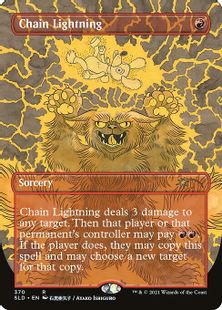 【Foil】(370)■ボーダーレス■《稲妻の連鎖/Chain Lightning》[SLD] 赤R