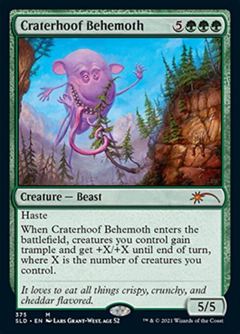《孔蹄のビヒモス/Craterhoof Behemoth》[Secret Lair] 緑(375)