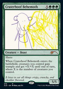 (376)《孔蹄のビヒモス/Craterhoof Behemoth》[SLD] 緑R