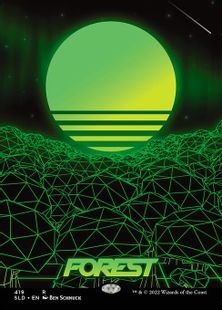 【Foil】(419)■ボーダーレス■《森/Forest》[SLD] 土地
