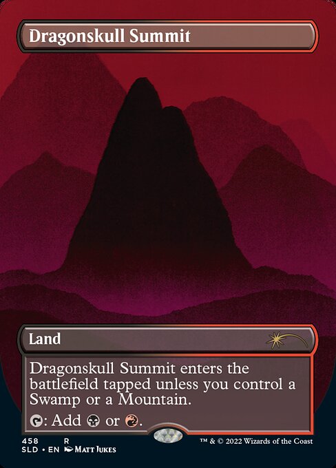 【Foil】(458)■ボーダーレス■《竜髑髏の山頂/Dragonskull Summit》[SLD] 土地R