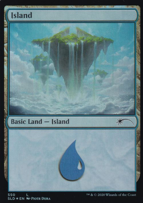 【Foil】(550)《島/Island》[SLD] 土地