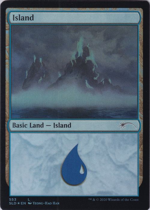 【Foil】《島/Island》[Secret Lair] 土地(553)