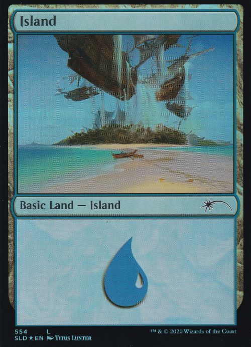 【Foil】(554)《島/Island》[SLD] 土地