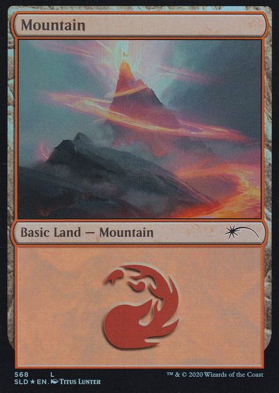 【Foil】(568)《山/Mountain》[SLD] 土地