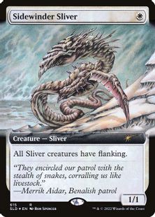 【Foil】(615)■拡張アート■《横這スリヴァー/Sidewinder Sliver》[SLD] 白R