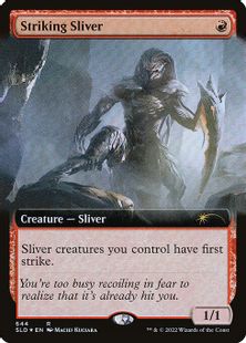 【Foil】(644)■拡張アート■《先制スリヴァー/Striking Sliver》[SLD] 赤R