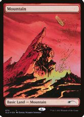 【Foil】(674)■フルアート■《山/Mountain》[SLD] 土地
