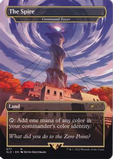 【Foil】(677)■ボーダーレス■《The Spire》/《統率の塔/Command Tower》[SLD] 土地