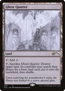 【Foil】(679)■スケッチ■《幽霊街/Ghost Quarter》[SLD] 土地R