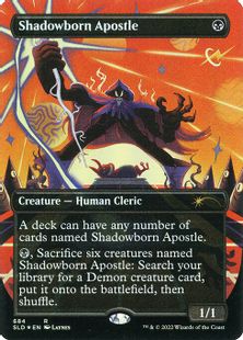 Foil】(684)□ボーダーレス□《影生まれの使徒/Shadowborn Apostle 