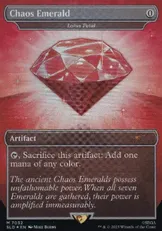 【Foil】(7032)■ボーダーレス■《Chaos Emerald》//《水蓮の花びら/Lotus Petal》[SLD] 茶