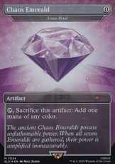 【Foil】(7034)■ボーダーレス■《Chaos Emerald》//《水蓮の花びら/Lotus Petal》[SLD] 茶