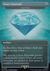 mtg 水蓮の花びら Chaos Emerald foil Foil】(7032)□ボーダーレス□《Chaos Emerald》//《水蓮の