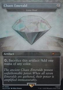 Foil】(7037)□ボーダーレス□《Chaos Emerald》//《水蓮の花びら 