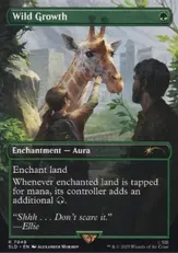 【Foil】(7049)■ボーダーレス■《繁茂/Wild Growth》[SLD] 緑