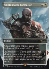 【Foil】(7052)■ボーダーレス■《不敗の陣形/Unbreakable Formation》[SLD] 白