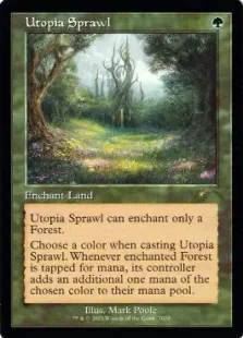 Foil】(7070)□旧枠□《楽園の拡散/Utopia Sprawl》[SLD] 緑R | 日本