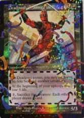【Pool Party・Foil】(7129)《Deadpool, Trading Card》[SLD] 金R