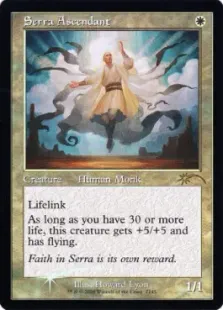 Foil】(7145)□旧枠□《セラの高位僧/Serra Ascendant》[SLD] 白