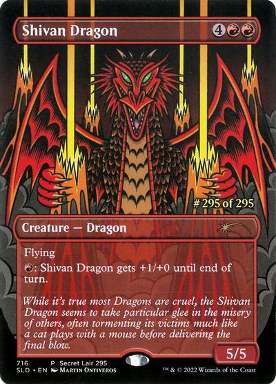 (716)■ボーダーレス■《シヴ山のドラゴン/Shivan Dragon》[SLD] 赤R
