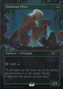 Foil】(7167)□ボーダーレス□《ラノワールのエルフ/Llanowar Elves