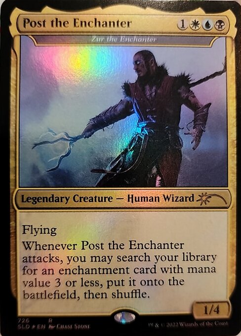 【Foil】(726)《Post the Enchanter》[SLD] 金R