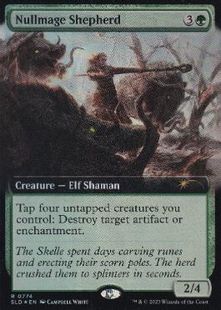 【Foil】(774)■拡張アート■《虚無魔道士の番人/Nullmage Shepherd》[SLD] 緑