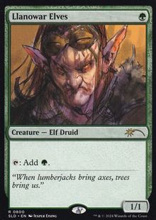 (800)■スケッチ■《ラノワールのエルフ/Llanowar Elves》[SLD] 緑