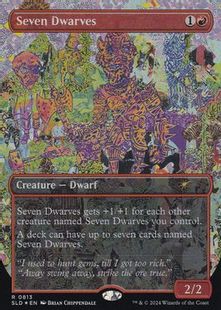Foil】(813)□ボーダーレス□《七人の小人/Seven Dwarves》[SLD] 赤 