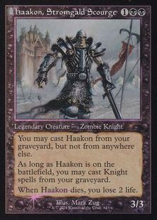 【Foil】(843)■旧枠■《ストロームガルドの災い魔、ハーコン/Haakon, Stromgald Scourge》[SLD] 黒
