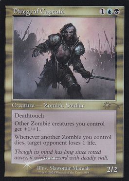 【Foil】(858)■旧枠■《戦墓の隊長/Diregraf Captain》[SLD] 金