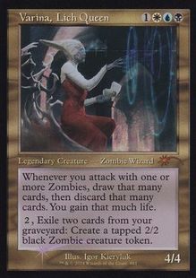Foil】(861)□旧枠□《リッチの女王、ヴァリーナ/Varina, Lich Queen 