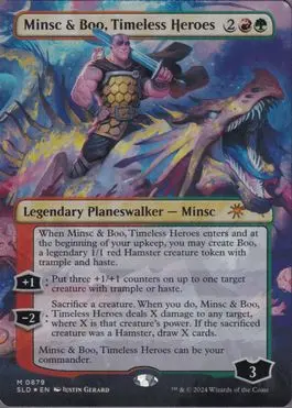 Foil】(879)□ボーダーレス□《時を超えた英雄、ミンスクとブー/Minsc