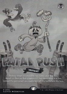 買取：【Foil】(884)□モノクロ□《致命的な一押し/Fatal Push》[SLD 