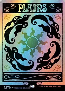 Foil】(888)□ボーダーレス□《平地/Plains》[SLD] 土地 | 日本