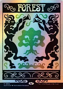 巣篭もりの季節　ボーダーレス日本語版 Foil】(892)□ボーダーレス□《森/Forest》[SLD] 土地 | 日本