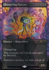 【ダブルレインボウ・Foil】(894)■ボーダーレス■《変わり身ののけ者/Changeling Outcast》[SLD] 黒