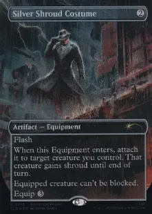 mtg 稀少 高騰中 サージFOIL シルバーシュラウドの衣装 日本語版 pip Foil】(915)□ボーダーレス□《シルバー・シュラウドの衣装/Silver