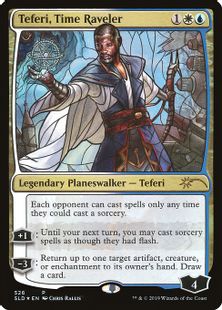 Foil】(526)《時を解す者、テフェリー/Teferi, Time Raveler》[SLD] 金 