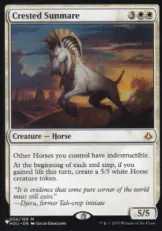 (HOU-006)《冠毛の陽馬/Crested Sunmare》(SLD構築済み)[PWシンボル付き再版] 白R